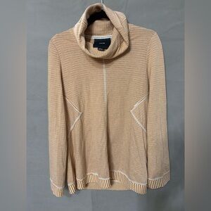 Striped Cowl Neck Sweater/shirt anthropology MAEVE size small